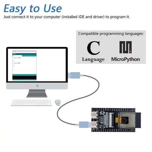 Freenove ESP32-S3 CAM Board - 8MB Flash Memory